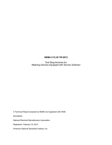 Contents and Scope: NEMA C12.30 TR-2013