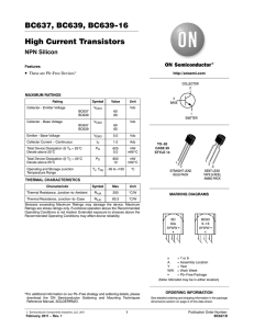 BC637 - High Current NPN Transistors