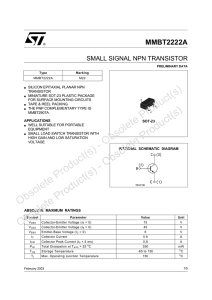 Small signal NPN transistor