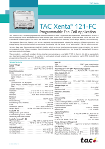 TAC Xenta® 121-FC - LonMark International