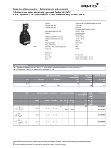 3/2-directional valve, electrically operated, Series NL2-SOV