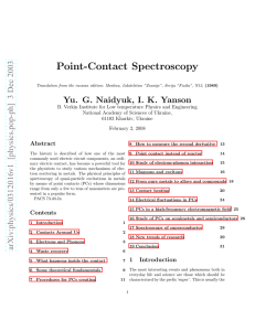 Point-Contact Spectroscopy