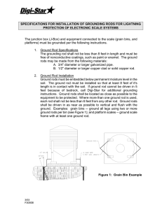 specifications for installation of grounding rods for lightning - Digi-Star