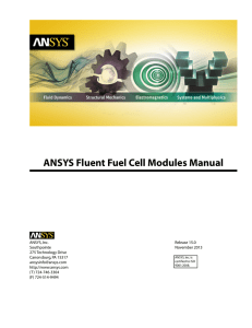 ANSYS Fluent Fuel Cell Modules Manual