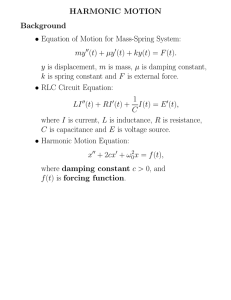 Equation of Motion for Mass