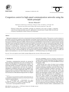 Congestion control in high-speed communication networks