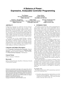 A Balance of Power: Expressive, Analyzable Controller Programming