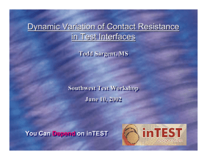 Dynamic Variation of Contact Resistance in Test