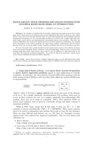 BLOCK KRYLOV SPACE METHODS FOR LINEAR SYSTEMS WITH