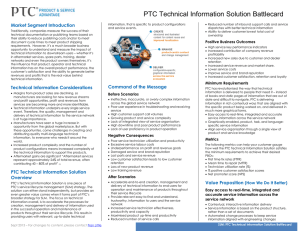 PTC Technical Information Solution Battlecard