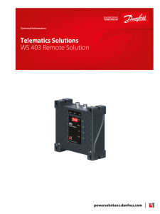 WS403 Remote Solution with Telematics Solutions Technical