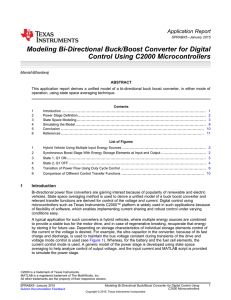 Modeling Bi-Directional Buck/Boost Converter