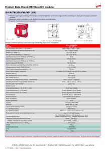 Product Data Sheet: DEHNventil® modular DV M TN 255 FM (951