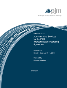 Administrative Services for the PJM Interconnection