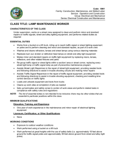 class title: lamp maintenance worker