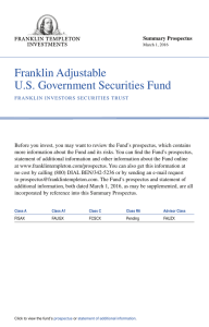 Franklin Adjustable U.S. Government Securities Fund Summary