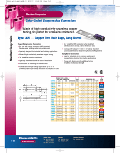 Color-Coded Compression Connectors Compression Type LCN