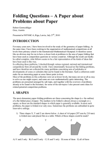 Folding Questions – A Paper about Problems about