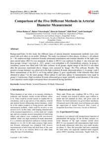Comparison of the Five Different Methods in Arterial Diameter