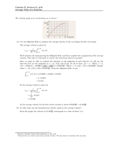 Calculus II, Section 6.5, #16 Average Value of a Function The