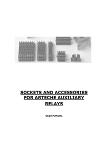 SOCKETS AND ACCESSORIES FOR ARTECHE AUXILIARY RELAYS