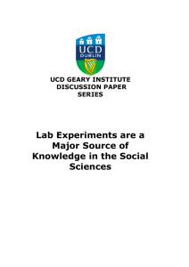 Lab Experiments are a Major Source of Knowledge in the Social