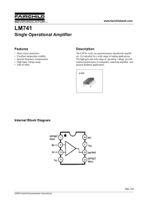LM741 Single Operational Amplifier