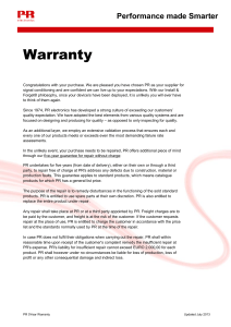 5 Year Warranty - PR Electronics