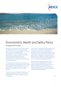 Environment, Health and Safety Policy