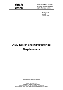 ASIC Design and Manufacturing Requirements