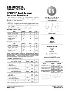 BC847BPDXV6T1 - NPN/PNP Dual General Purpose Transistors