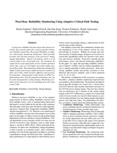 WearMon: Reliability Monitoring Using Adaptive Critical Path Testing
