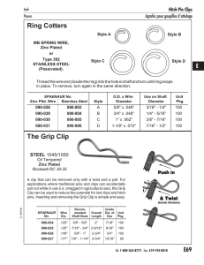 The Grip Clip Ring Cotters