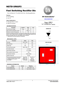 NGTD15R65F2WP - Fast Switching Rectifier Die