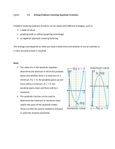 Pg164 3.5 Solving Problems Involving Quadratic