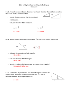 6.2.6 Solving Problems Involving Similar Shapes Homework 6