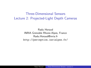 Three-Dimensional Sensors Lecture 2: Projected