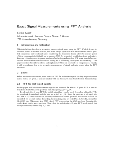 Exact Signal Measurements using FFT Analysis