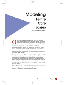 7 Modeling Ferrite Core Losses