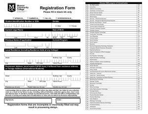 mcc registration form - Monroe Community College