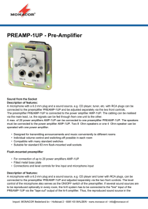 PREAMP-1UP - Pre-Amplifier