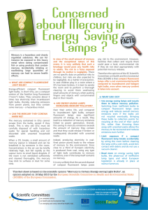 Concerned about Mercury in Energy Saving Lamps
