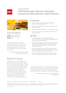 CKE Restaurants reduces involuntary turnover by 39% with Infor