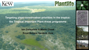 Targeting plant conservation priorities in the tropics: the Tropical