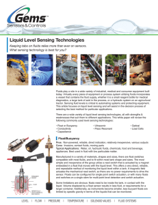 Liquid Level Sensing Technologies
