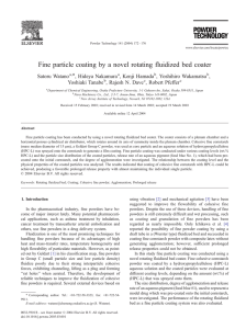 Fine particle coating by a novel rotating fluidized bed coater