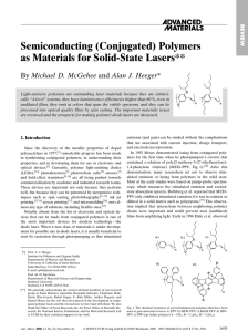 Semiconducting (Conjugated) Polymers as Materials for Solid