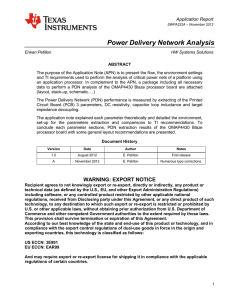 Power Delivery Network Analysis (Rev. A)