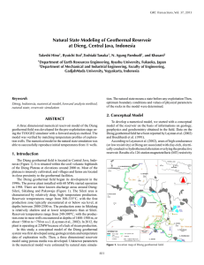 Natural state Modeling of Geothermal reservoir at Dieng, central