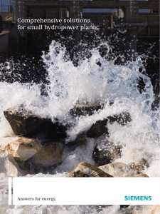 Comprehensive solutions for small hydropower plants